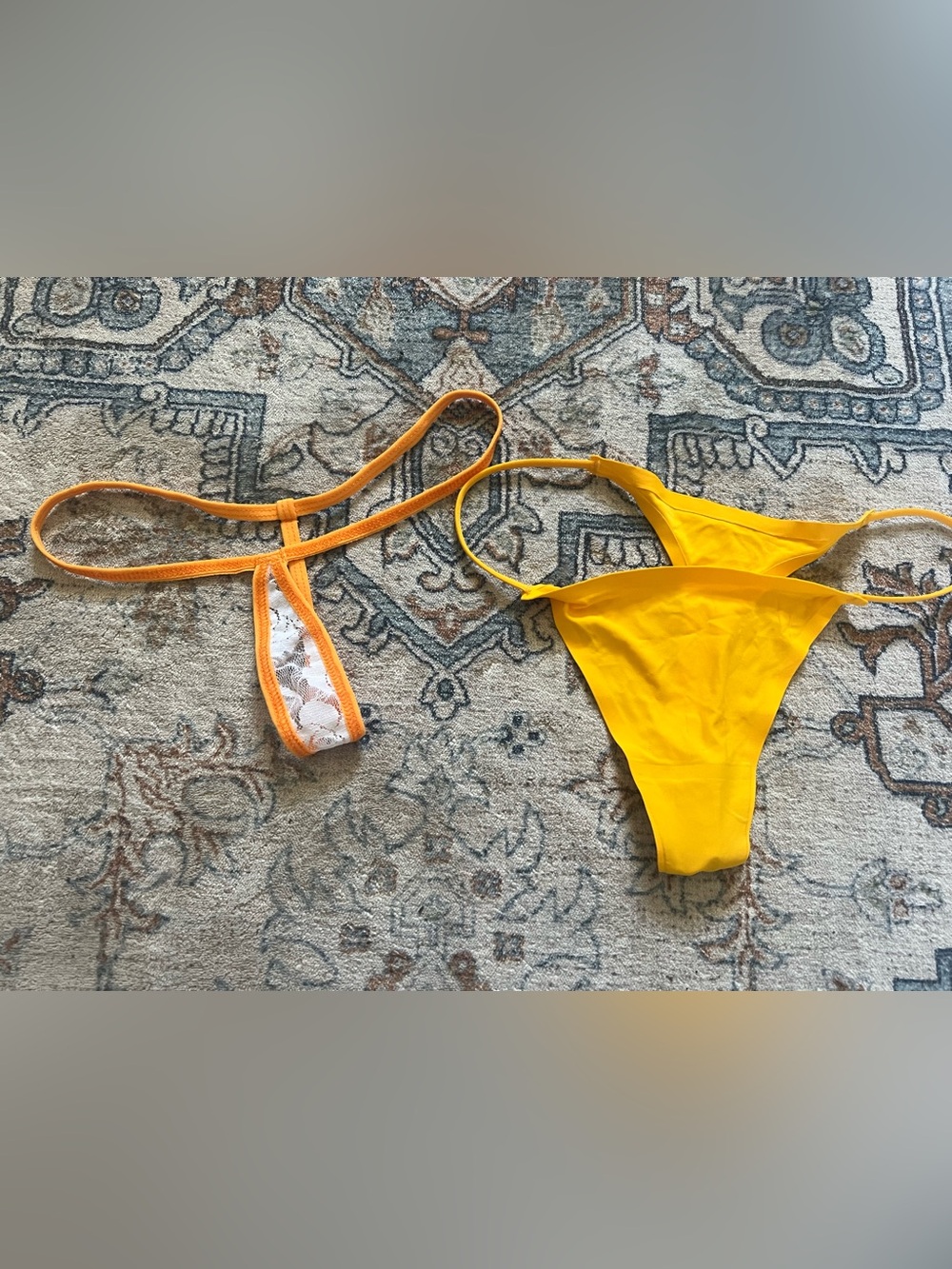 Yellow Women's thong  Bottom - Minimal Coverage